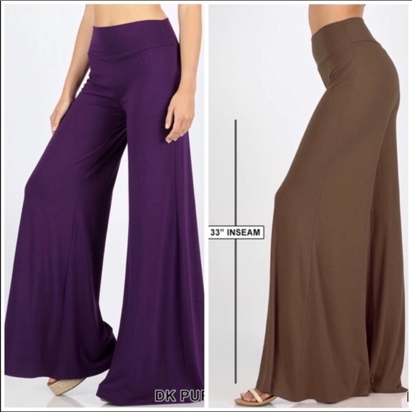 Burgundy Palazzo Pants - Picture 4 of 7